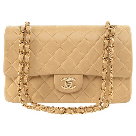 chanel classic double flap beige